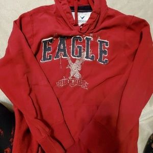American Eagle fleece hoodie Large red